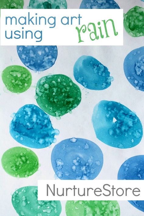 A super rainy day activity for kids: making art using rain! Rainy Art, December Weather, Fun Rainy Day Activities, Preschool Spring, Rainy Day Activity, Rainy Day Activities For Kids, Weather Crafts, Art Project For Kids, Weather Theme