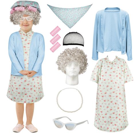 Funny Old Lady Costume, Old Lady Wig, Granny Costume, Grandma Costume, Grandma Dress, Granny Dress, Old Lady Costume, School Costume, School Dress