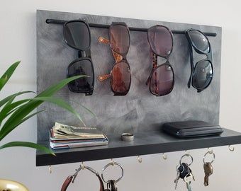 Key And Sunglasses Holder, Key And Sunglass Holder Diy, Sunglass Rack Diy, Sun Glass Holder, Sunglasses Rack Diy, Wall Sunglass Holder, Sunglasses Holder Wall, Sunglass Holder Wall, Sunglass Holder Diy