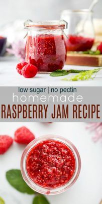 How to Make Homemade Raspberry Jam Recipe without Pectin Low Sugar Raspberry Jam, Low Sugar Jam Recipes, Jam Raspberry, Low Sugar Jam, Homemade Raspberry Jam, Raspberry Jam Recipe, Homemade Jams, Raspberry Recipes, Jam Recipe