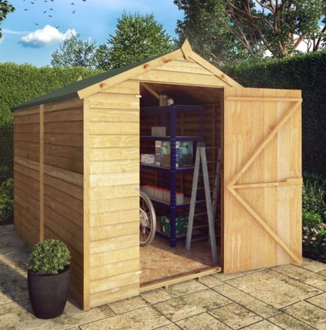 Find many great new & used options and get the best deals for 8x6 WOODEN GARDEN SHED APEX ROOF FELT WINDOWLESS FLOOR OUTDOOR STORAGE 8ft 6ft at the best online prices at eBay! Free delivery for many products! Wooden Garden Buildings, Wooden Shed, Apex Roof, Shed Base, Garden Storage Shed, Wooden Sheds, Window Types, Garden Buildings, Wooden Garden