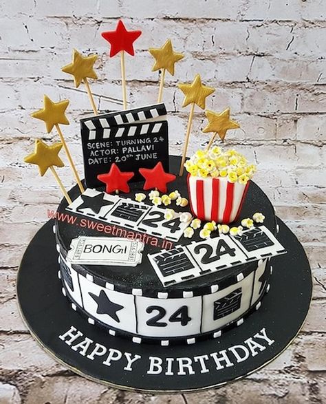 Movie Birthday Cake Ideas, Movie Cakes Birthday, Lawyer Theme Cake, Movie Cake Ideas, Doctor Theme Cake, Cinema Cake, Bollywood Cake, Movie Theme Cake, Navy Cake