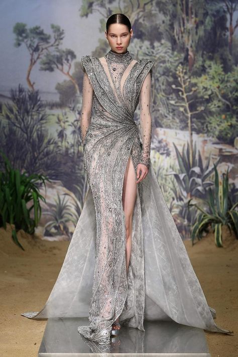 Spring Summer 2023 - Ziad Nakad Ziad Nakad 2023 Haute Couture, Ziad Nakad 2023, Drag Inspiration, Ziad Nakad, Dinner Dresses, Red Lace Prom Dress, 2023 Couture, Runway Gowns, Stylish Wedding Dresses