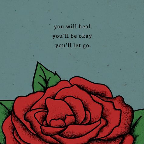 Vintage red rose quote you will heal you will be okay you will let go vector | free image by rawpixel.com / Techi Red Roses Quotes Beauty, Red Roses Quotes, Typography Design Quotes, Floral Quotes, Rose Quotes, Quote Tattoo, Vector Quotes, Sunshine Quotes, Blog Banner