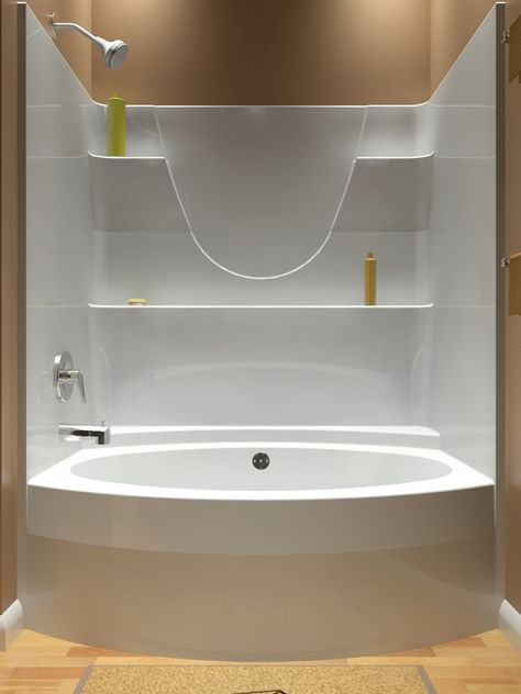 T603580 – Diamond Tub & Shower Garden Tub Shower Combo, One Piece Tub Shower, Bathtub Wall Surround, Bathtub Shower Remodel, Bathroom Tubs, Bathtub Shower Combo, Bathtub Wall, Small Shower Remodel, Bathtub Surround