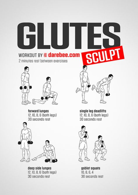 Glutes Sculpt Workout Sculpt Workout, Dumbell Workout, Gym Workout Chart, Musa Fitness, Kettlebell Training, Glute Workout, Ultimate Workout, Home Exercise Routines, Workout Chart