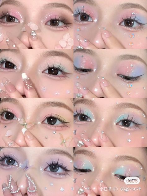 Xiaohongshu Makeup, 귀여운 음식 그림, Princess Makeup, Cute Eye Makeup, Doll Eye Makeup, Ulzzang Makeup, Ethereal Makeup, Eye Makeup Designs, Mermaid Makeup