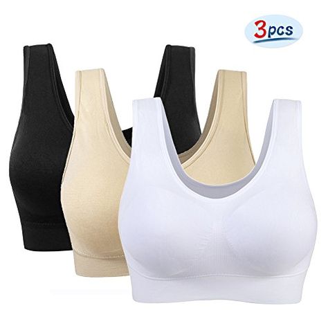 Cocobla Women 2/3 Pack Seamless Wireless Sports Bra Yoga Tops with Removable Pads Lingerie, Yoga, Fitness Activewear, Lingerie Plus, Seamless Bra, Yoga Tops, Push Up, Active Wear, Sports Bra