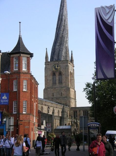 Chesterfield's Crooked Spire by Andrew Loughran 1960s Childhood, Chesterfield Derbyshire, English People, British Traditions, Ireland And Scotland, Gothic Church, Tunbridge Wells, Peak District, Copenhagen Denmark