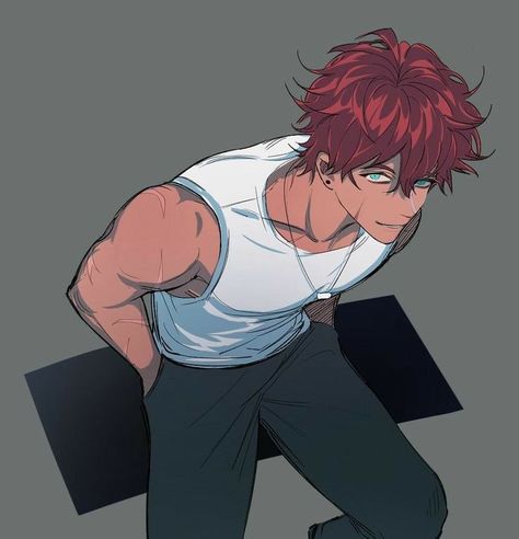 Red Hair Anime Guy, Red Hair Boy, Anime Red Hair, Red Hair Men, Anime Guy, Male Characters, Character Design Male, Anime Oc