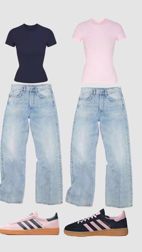 #outfitinspo #ootd What To Wear With Blue Jeans, Ootd Jean Bleu, Jeans Stockholm Style, Outfit Jean Bleu Clair, Jeans Outfit Shuffles, Couqutte Jeans, Matching Outfits Best Friend, Casual School Outfits, Outfit Inspo Casual