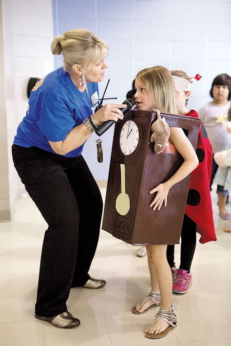 Diy Toy Costumes, Diy Nursery Rhyme Costumes, Nursery Rhymes Dress Up Ideas, Hickory Dickory Dock Costume, Nursery Rhyme Costumes For Adults, Nursery Rhyme Costumes For Teachers, Nursery Rhyme Dress Up, Nursery Rhyme Dress Up Costumes, Nursery Rhyme Costumes For Kids