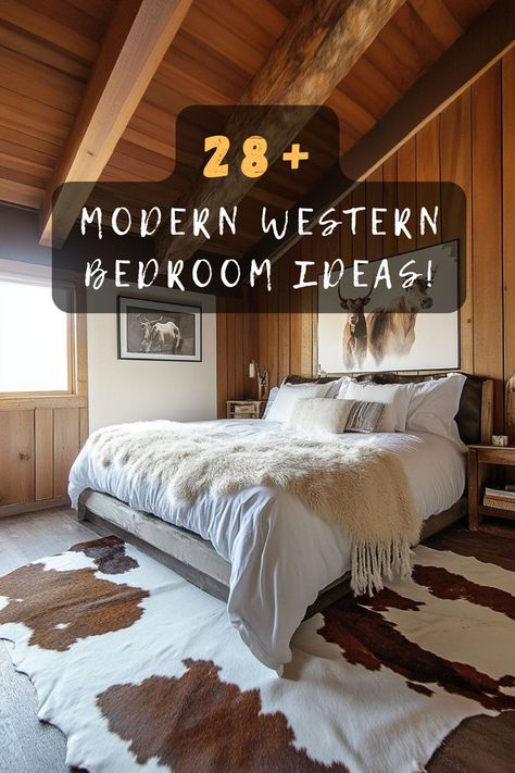 Ready to transform your sleeping space? 🎨🌟 Click for 29 ideas on creating a modern Western bedroom that's both cozy and chic. Start your transformation now! #BedroomDesign #WesternDecor #ModernInterior #HomeStyle #DesignTips Western Bedroom Aesthetic, South Western Bedroom, Western Farmhouse Bedroom, Modern Western Bedroom, Western Bedrooms, Western Bedroom Decor, Western Bedroom, Modern Western, Design Hack