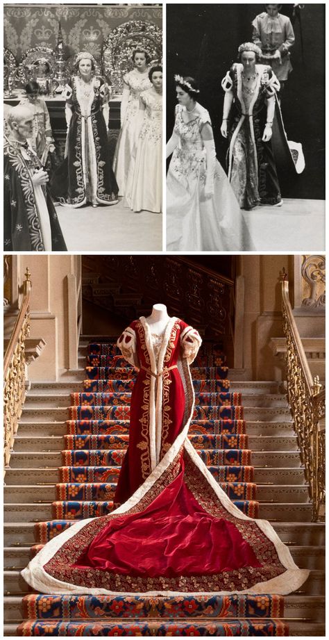 Royal Family Gowns, Royal Cape Queens, Gaun Abad Pertengahan Inggris, Coronation Dress Gowns, Queen Coronation Dress, Queen Outfits Royal, Royal Cape, Coronation Gown, Coronation Robes