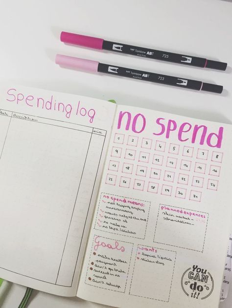 bullet journal finance tracker | savings tracker | no spend challenge tracker | spending log | goals, rules Bullet Journal Finance Tracker, Bullet Bullet, Spending Log, Goals Tracker, Finance Bullet Journal, No Spend, No Spend Challenge, Bullet Journal Hacks, Bullet Journal Tracker