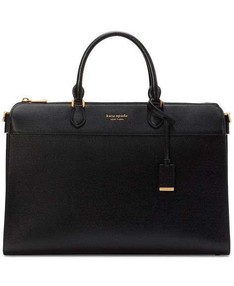 kate spade new york Morgan Saffiano Leather Laptop Bag - Macy's Kate Spade Laptop Bag, Black Briefcase, Elegant Handbag, Laptop Bag For Women, Leather Laptop Bag, Jewelry Accessories Ideas, Leather Laptop, Kate Spade Bag, Black Handbags