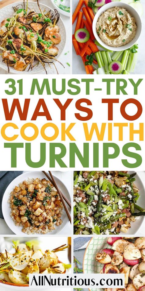 These recipes with turnips are some of the best vegetable dishes to try if you are looking to include more vegetables in your diet. You will find some great dinner recipes for 2 in this list of healthy meals. Turnip Dinner Recipes, Turnip Salad Recipes, Meals With Turnips, What To Make With Turnips, Turnip Recipes Healthy, How To Eat Turnips, Turnip Side Dishes, How To Cook Turnips Recipes, Best Turnip Recipes