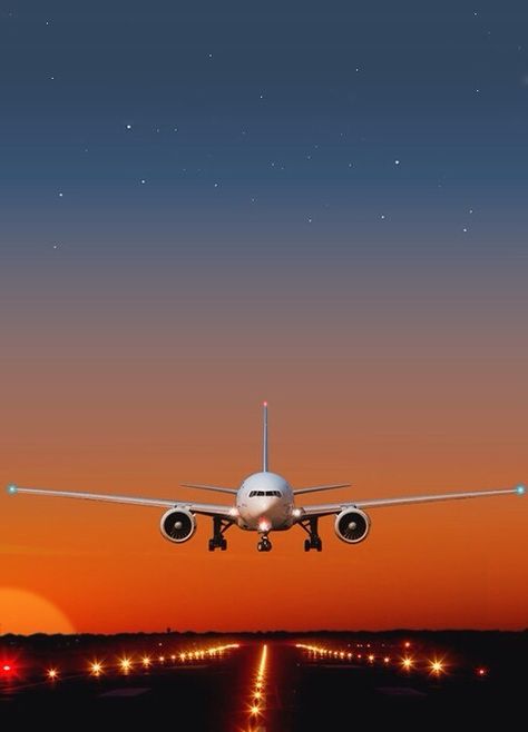 Sunset landing Klm Airlines, Malaysian Airlines, Airplane Wallpaper, Emirates Airline, Airplane Photography, Customer Service Experience, Airplane Art, Orange Sunset, Turkish Airlines