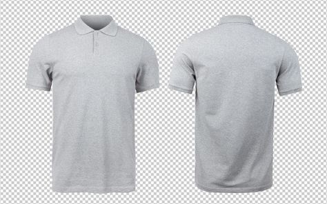 Grey polo mockup front and back . Premiu... | Premium Psd #Freepik #psd #mockup #fashion #man #sport Tshirt Mockup Free, Plain White T Shirt, Free T Shirt Design, T Shirt Design Template, Polo Shirt Design, Polo Design, Word 2007, Grey Polo Shirt, Black Polo Shirt