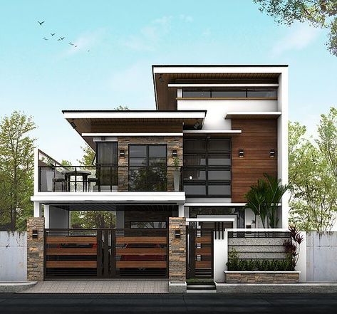 Philippines House Design, 3 Storey House Design, Two Story House Design, 2 Storey House Design, Two Story House, Modern Small House Design, Small House Design Exterior, Best Modern House Design, Small House Elevation Design