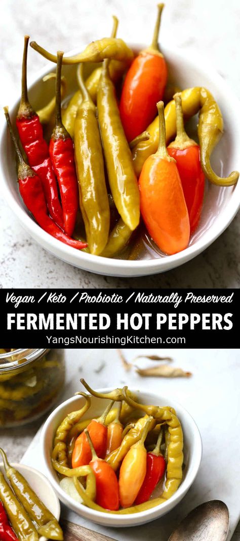 Fermenting Hot Peppers, Fermented Cayenne Peppers, Fermented Hot Peppers, Fermenting Peppers, Fermented Peppers, Serrano Pepper Recipes, How To Pickle Peppers, Fermenting Recipes, Cheesey Chicken