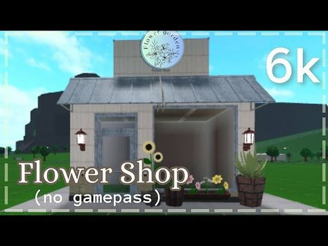 Flower Shop Bloxburg Interior, Flower Store Bloxburg, Bloxburg Flower Shop Ideas Interior, Store Bloxburg Ideas, Bloxburg Flower Shop Ideas, Flower Shop Bloxburg, Bloxburg Flower Shop, Flower Shop Exterior, Small Flower Shop