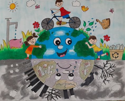 Posters On Sustainability, Care For Environment Poster, Reduce Reuse Recycle Bulletin Board Ideas, Save Earth Posters Kids, Life On Planet Earth Drawing Competition, Ecology Activities For Kids, Sustainability Projects School, Earth Day Art For Kids, Save Planet Earth Posters