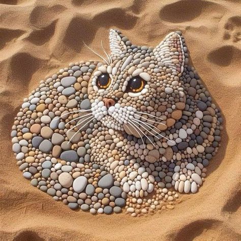 Stone Artwork, Stone Pictures Pebble Art, Diy Rock Art, Art Pierre, Mosaic Animals, Pebble Mosaic, Rock Decor, Stone Pictures, Pet Rocks