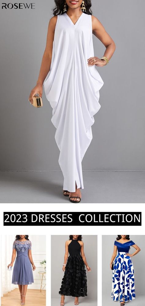 Shop Dressy Elegant Dresses & Jumpsuits , Enjoy the High Quality of Rosewe Dresses. Perfect For All Occasions. Free Shipping Over $69, 30 Days Easy Free Returns. Fashion Sculpture, New Dress Collection, Women Fashion Dress, Fashion Dresses Online, Womens Apparel, Latest African Fashion Dresses, Clothes Women, Marketing Quotes, African Fashion Dresses