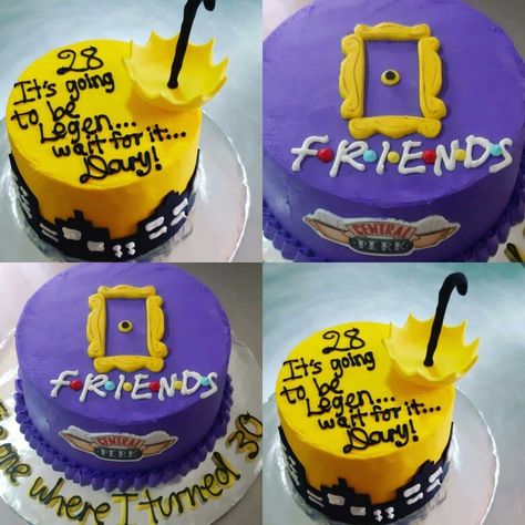 How I Met Your Mother Cake, Friends Birthday Cake, Friends Cake, 27th Birthday, Bento Cake, Themed Birthday Cakes, Birthday Party 21, Friends Birthday, Friends Party