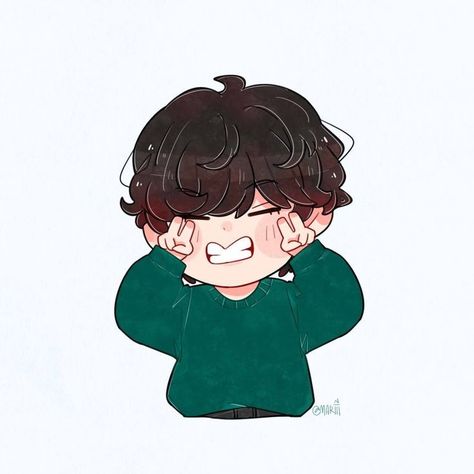 Taehyung's Art, Chibi Bts, V Chibi, Taehyung Fanart, Baby Drawing, Kpop Drawings, Cute Anime Chibi, Fan Art Drawing, Bts Drawings