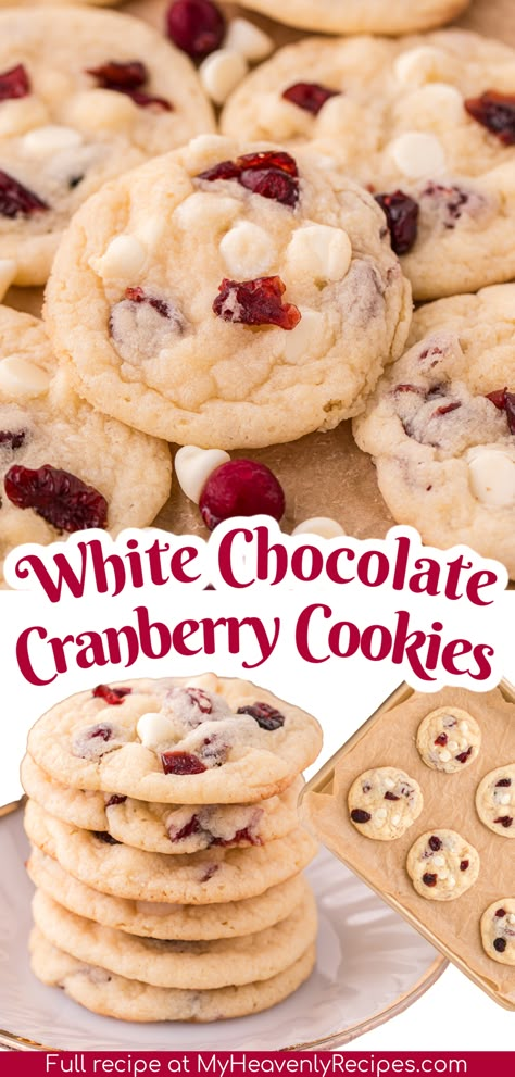 cranberry cookies Frosted Cranberry Drop Cookies Taste Of Home, Sugarplum Cranberry Cookies, Cranberry Christmas Treats, Soft White Chocolate Cranberry Cookies, Cranberry White Chocolate Shortbread Cookies, White Chocolate Chip And Cranberry Cookies, Holiday Flavored Cookies, Baking Christmas Gift Ideas, Hershey Kids Christmas Cookies