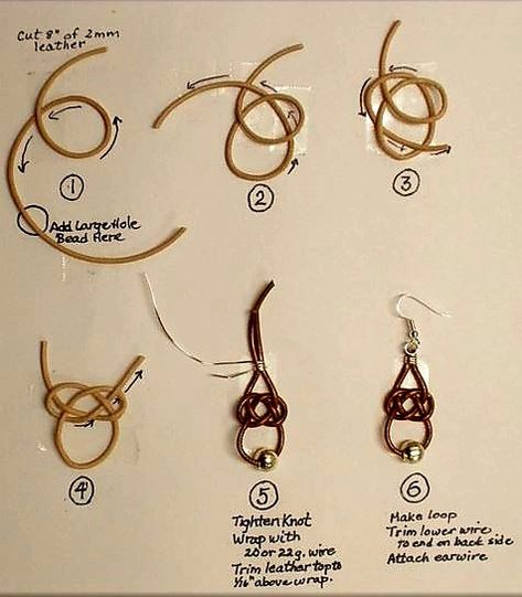 Celtic Knot Jewelry, Celtic Knot Earrings, Earrings Tutorial, Make Earrings, Jewelry Knots, Wrapped Earrings, Jewelry Techniques, Earring Tutorial, Knot Earrings