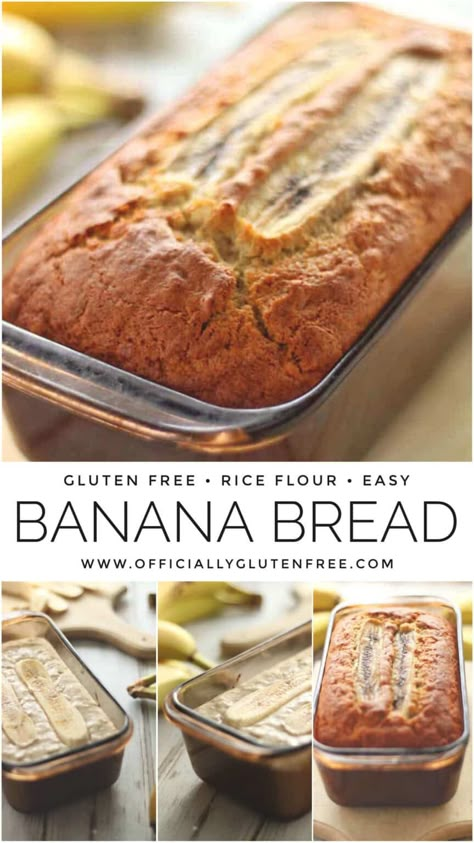 Banana Bread Gluten Free Recipe, Rice Flour Banana Bread, Baking Recipes Banana, Best Gluten Free Banana Bread Recipe, Easy Gluten Free Banana Bread, Gluten Free Banana Bread Recipe, Banana Bread Gluten Free, Recipes Banana Bread, Histamine Diet