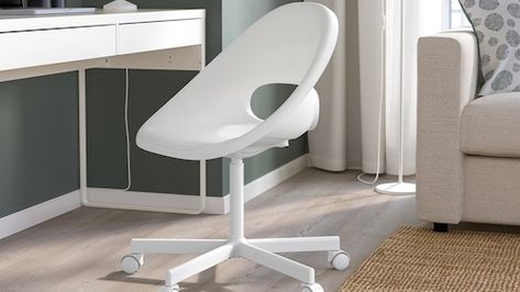 Office Visitor's & Guest Chairs - IKEA Corner Workstation, Ikea Desk, Greek Cooking, Work Chair, Soft Flooring, Perfect Chair, Stylish Chairs, Ikea Family, White Chair