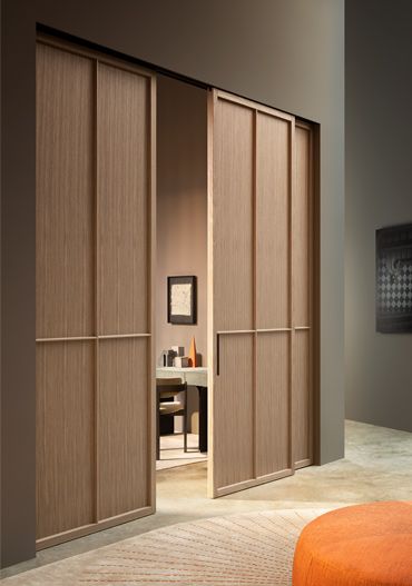 Muslim Prayer Room Ideas, Sydney House, Wooden Wardrobe Design, Sliding Wood Doors, Sliding Wall, Sliding Door Design, Sliding Pocket Doors, Sliding Wardrobe Doors, Bathroom Design Trends