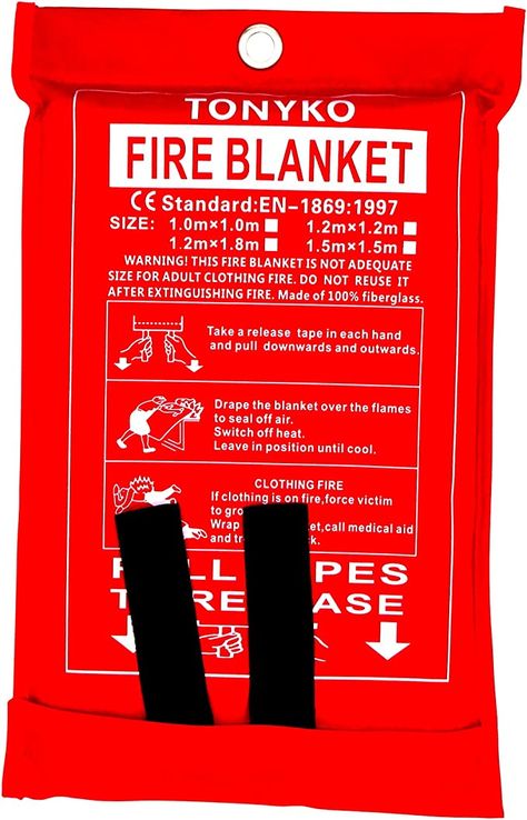 AmazonSmile : Tonyko Fiberglass Fire Blanket for Emergency Surival, Flame Retardant Protection and Heat Insulation with Various Sizes : Sports & Outdoors Housewarming Wishes, Fireplace Grill, Fire Blanket, Survival Fire, Space Blanket, Types Of Fire, Fire Suppression, Cold Weather Camping, Kitchen Fireplace