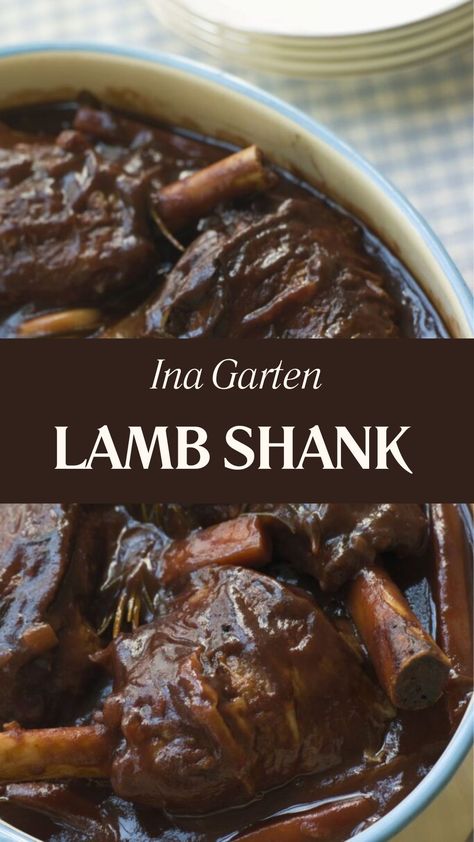 Ina Garten Lamb Shank Lamb Shanks Plating, Lamb Shank Instant Pot, Lamb Shanks Slow Cooker Red Wine, Crock Pot Lamb Shanks, How To Cook Lamb Shanks, Lamb Shank Slow Cooker, Crockpot Lamb Shanks, Lamb Shank Recipes, Lamb Shank Recipe Oven