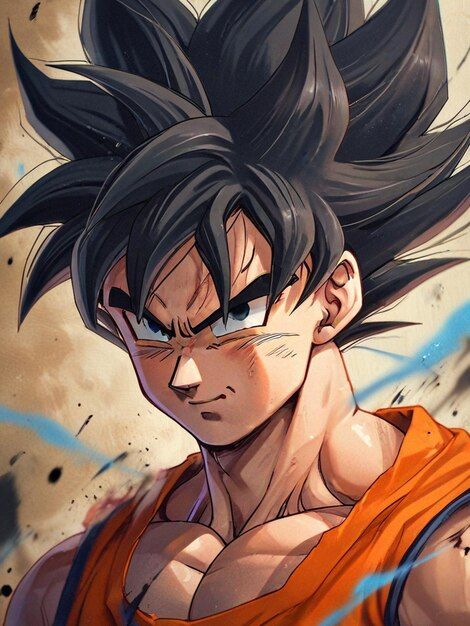 Photo anime goku in anime theme | Premium Photo #Freepik #photo Goku Images, Animation Character Drawings, Goku Art, Photo Anime, Anime Canvas Painting, Goku Pics, Goku Drawing, Fire Drawing, Naruto Sketch Drawing