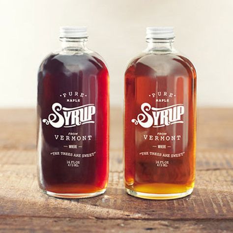 Maple Syrup Labels, Maple Syrup Bottles, Syrup Labels, Syrup Bottle, Cool Packaging, Packaging Labels Design, Pure Maple Syrup, Bottle Packaging, Creative Packaging