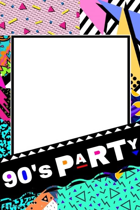 90s Birthday Party Invitations, 90s Props, 90’s Party, 90s Template, 90s Birthday Party Theme, 90s Invitation, 90s Party Invitation, 90s Decorations, 90s Background