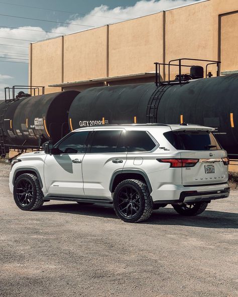 The all-new Toyota Sequoia TRD fitted with our 22” #Vossen HF6-4 by @alcustomus VossenHF64.com 📸: @williamstern #toyota #toyotasequoia | Instagram Toyota Sequoia 2024, Toyota Sequoia Off Road, Car Dpz, Toyota Sequoia Trd Pro, Toyota Sequioa, Bike Tank, Toyota Suv, Cars Art, Land Cruiser 200