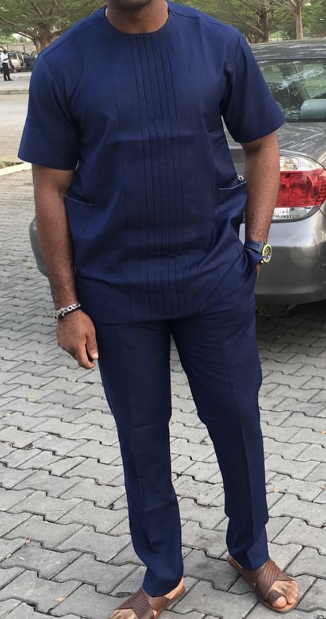 Senator Styles For Men, Ankara Shirt, Blue Range, Latest African Wear For Men, Mens Traditional Wear, Senator Styles, Ankara Trousers, African Kaftan, Men Kaftan