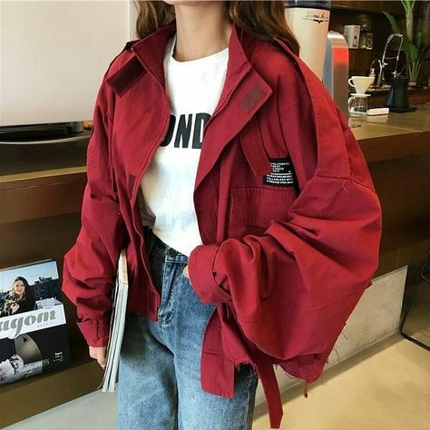 Oversize Outfits, Windbreaker Outfit, Tartan Fashion, Sophisticated Outfits, Fashion Attire, Asian Outfits, Simple Trendy Outfits, Teenage Fashion Outfits, Outfits Casual