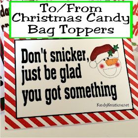 Candy Bag Toppers, Treat Bag Toppers, Christmas Candy Bag, Christmas Treat Bags, Treat Toppers, Bag Topper, Free Candy, Bag Toppers, Mom Diy