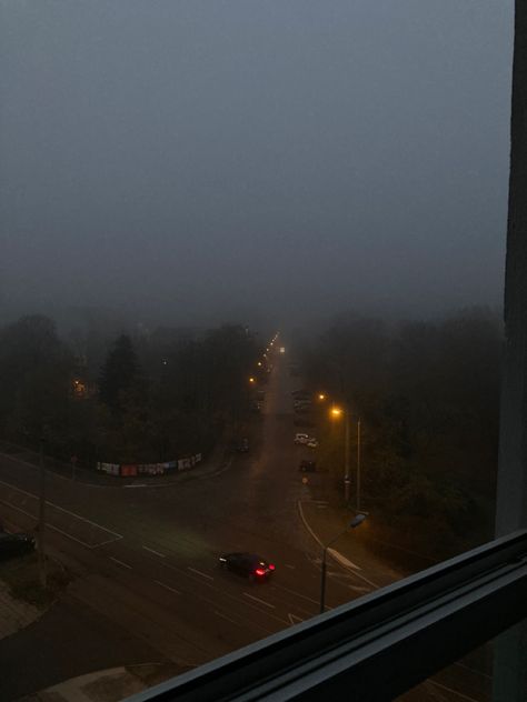 f Comfy Core Aesthetic, Early Morning Aesthetic Dark, Night Cars Aesthetic, Foggy Night Aesthetic, Foggy Morning Aesthetic, Quiet Aesthetic, Foggy Aesthetic, Dark Morning, Foggy Landscape