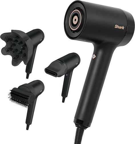 Shark STYLE iQ Ionic Hair Dryer & Styler [HD120UK] Style Brush, Concentrator, Diffuser, Black : Amazon.co.uk: Beauty Shark Hair Dryer, Hair Dryer Styler, Shark Hair, Bouncy Blow Dry, Hair Tool Set, Hair Dryer Accessories, Hair Diffuser, Ionic Hair Dryer