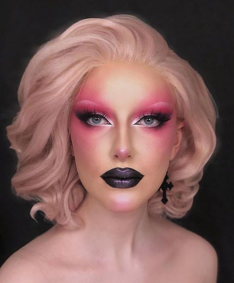 Brooke Adelsperger (@brookeadels) • Instagram photos and videos Pink Drag Eye Makeup, Pink Drag Makeup Looks, Drag Queens Makeup, Drag Looks Make Up, Pink Drag Makeup, High Fashion Makeup Looks, Drag Queen Makeup Looks, Drag Makeup Ideas, Drag Makeup Looks