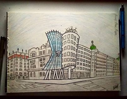 Check out new work on my @Behance profile: "Dancing House Drawing" http://be.net/gallery/113199343/Dancing-House-Drawing Dancing House, Coloring Drawing, Black And White T Shirts, House Drawing, Colorful Drawings, Working On Myself, New Work, Work On, Dancing