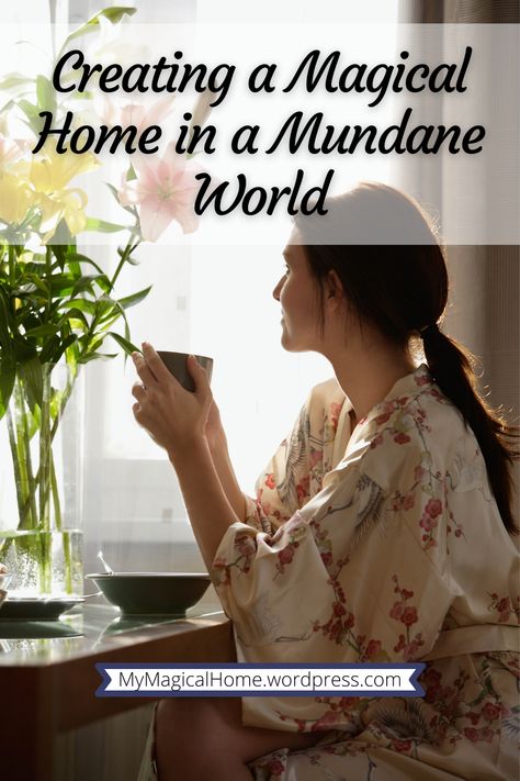 Being a magical person living in a mundane world can suck. BUT you can create a little magic while performing everyday tasks and chores. How To Live A Magical Life, Magic In The Mundane, Home Magic, Witch Life, Witch Tools, Magical House, Everyday Magic, Kitchen Witchery, Magical Home